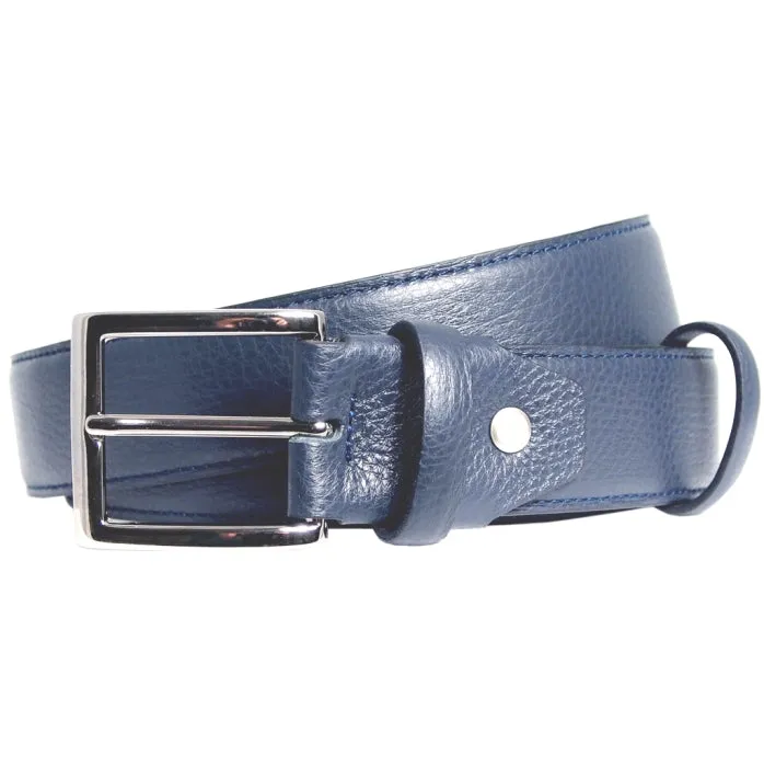 34 mm Duo-Ply Leather Belt Blue