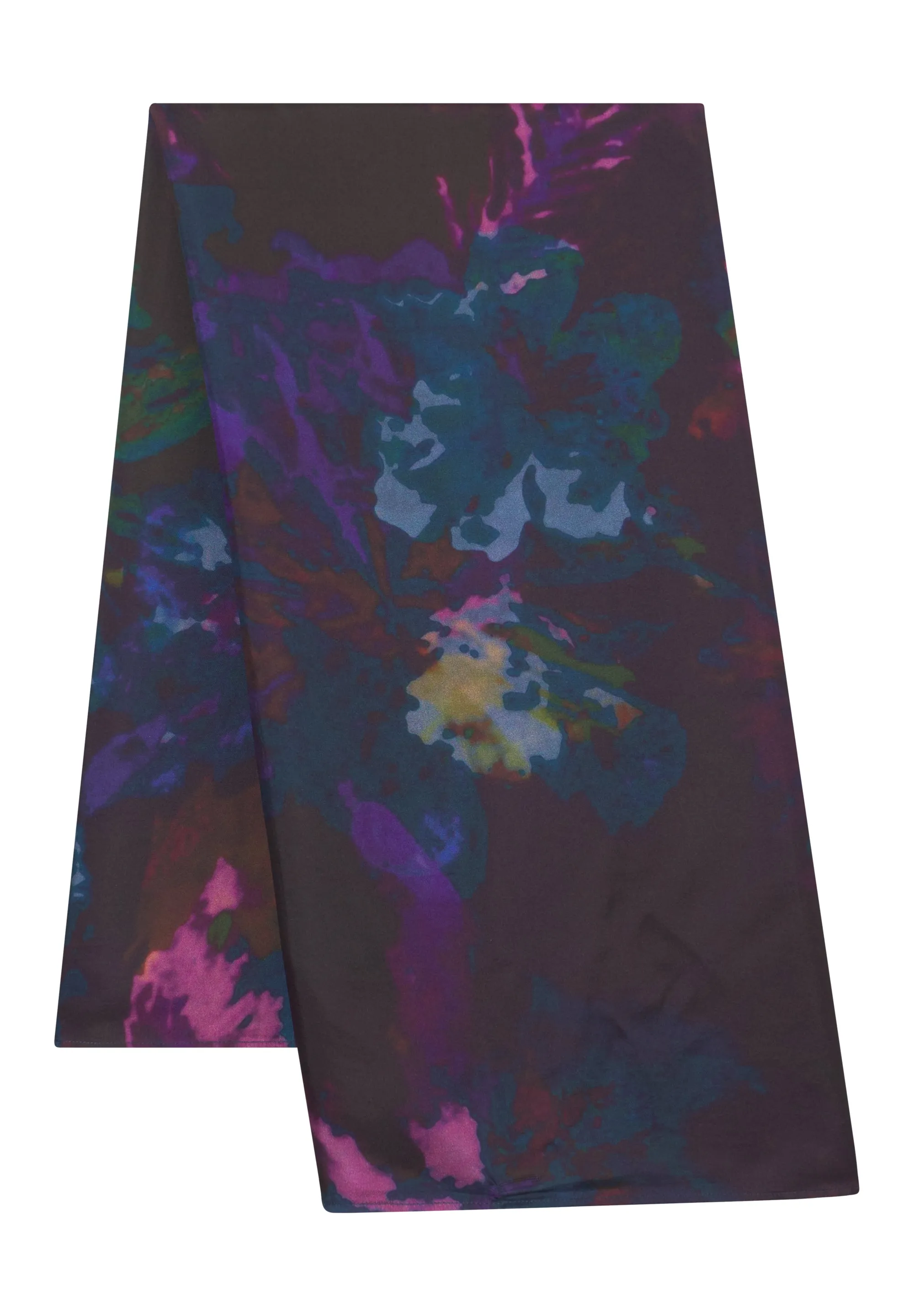 Faded Flowers Silk Printed Scarf