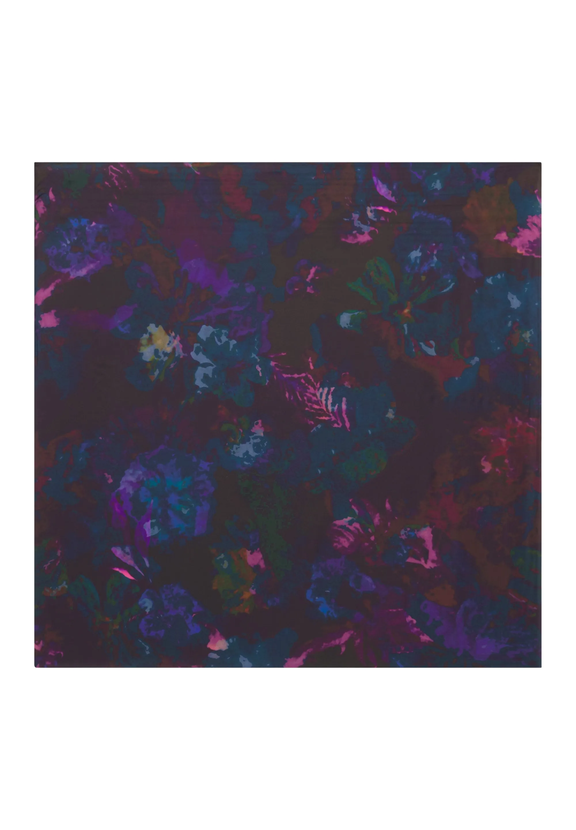 Faded Flowers Silk Printed Scarf