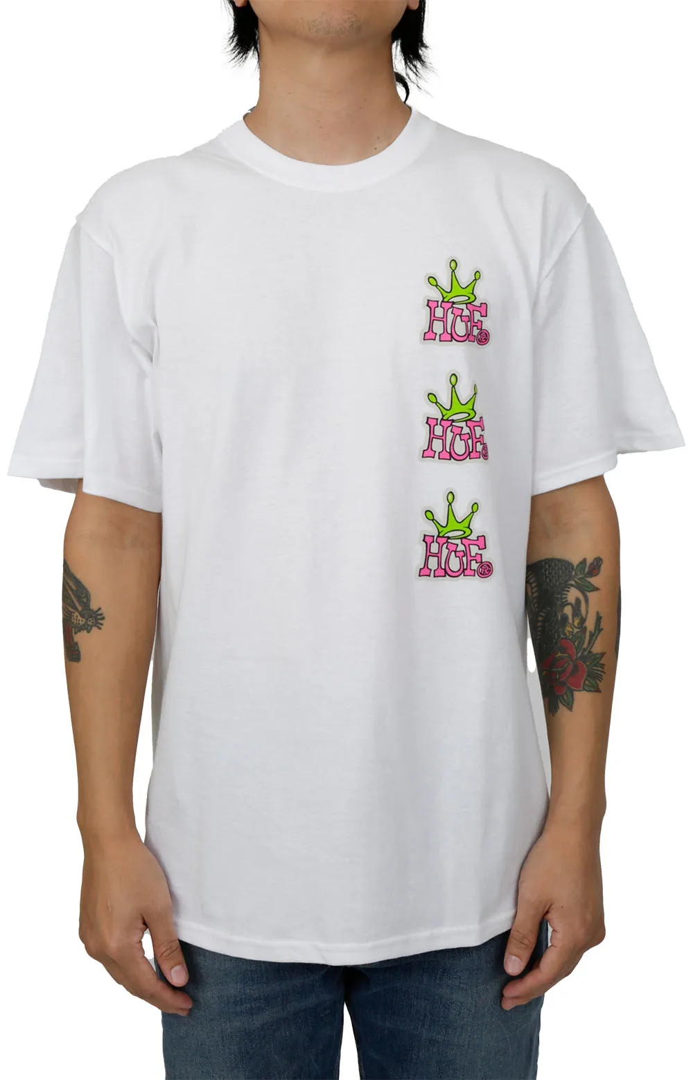 Huf Crowned Stack Tee - White