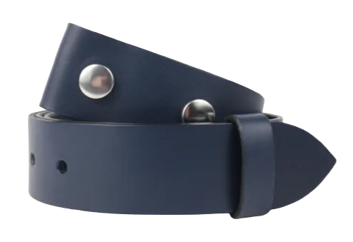 Interchangeable 1 Inch (25mm) Leather Belt Strap in Blue