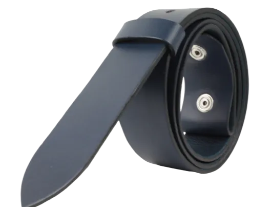 Interchangeable 1 Inch (25mm) Leather Belt Strap in Blue