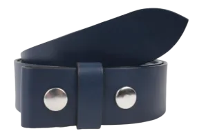 Interchangeable 1 Inch (25mm) Leather Belt Strap in Blue