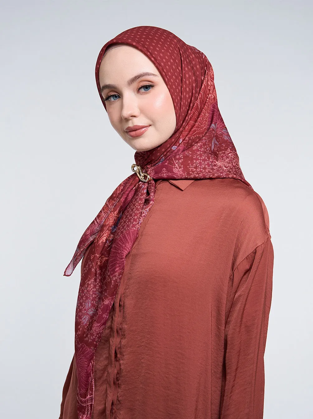 NUANSA SIGNATURE SCARF ROSEWOOD