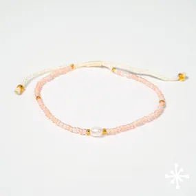 Single Pearl Anklet with Seed Beads